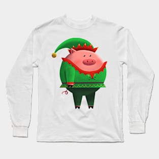 Elf Pig Long Sleeve T-Shirt